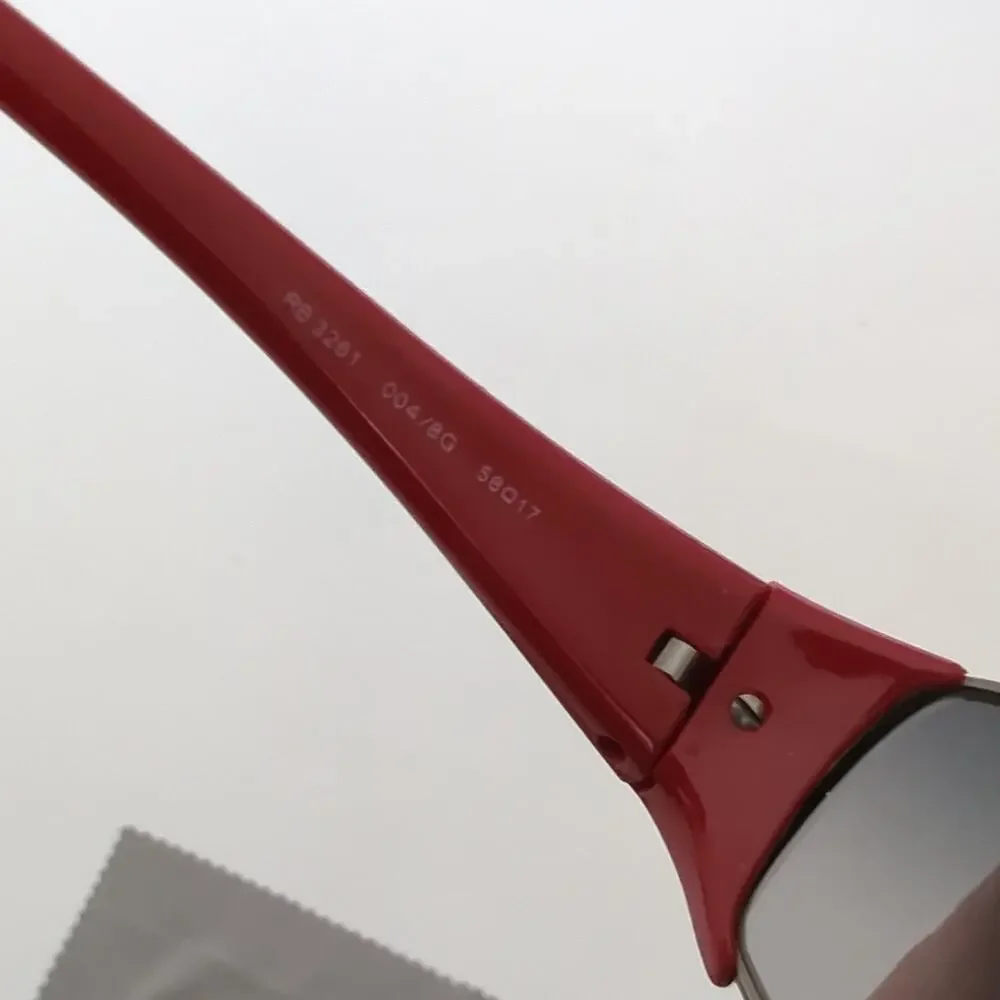 Ray Ban Kids Sunglasses Red Made in Italy RB3261 004/8G 58/17 Gray Gradient Flaw
